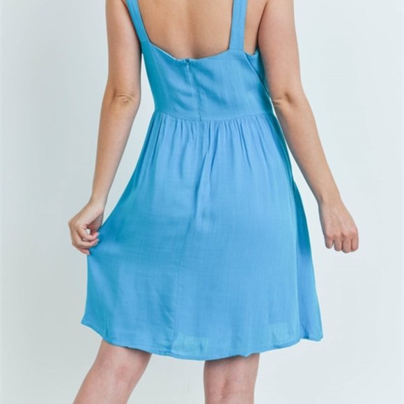 BOHO BABE BLUE DRESS - Picture 7 of 7